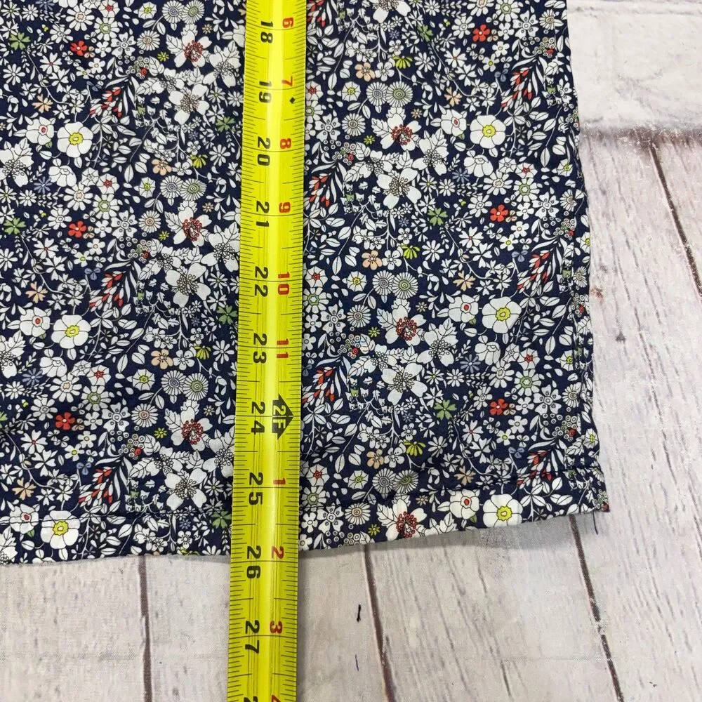 J. Crew Liberty Fabrics Women Blouse Top Shirt Size Medium Floral Cotton C132 11